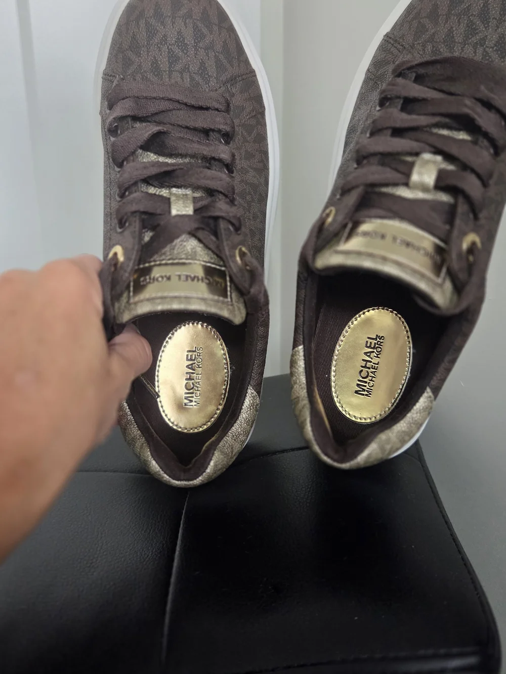 Michael Kors Women's Brown Logo Platform Sneaker